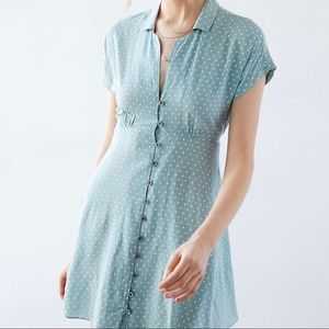 Urban outfitters Blue Polkadot Dress Kimchi Blue